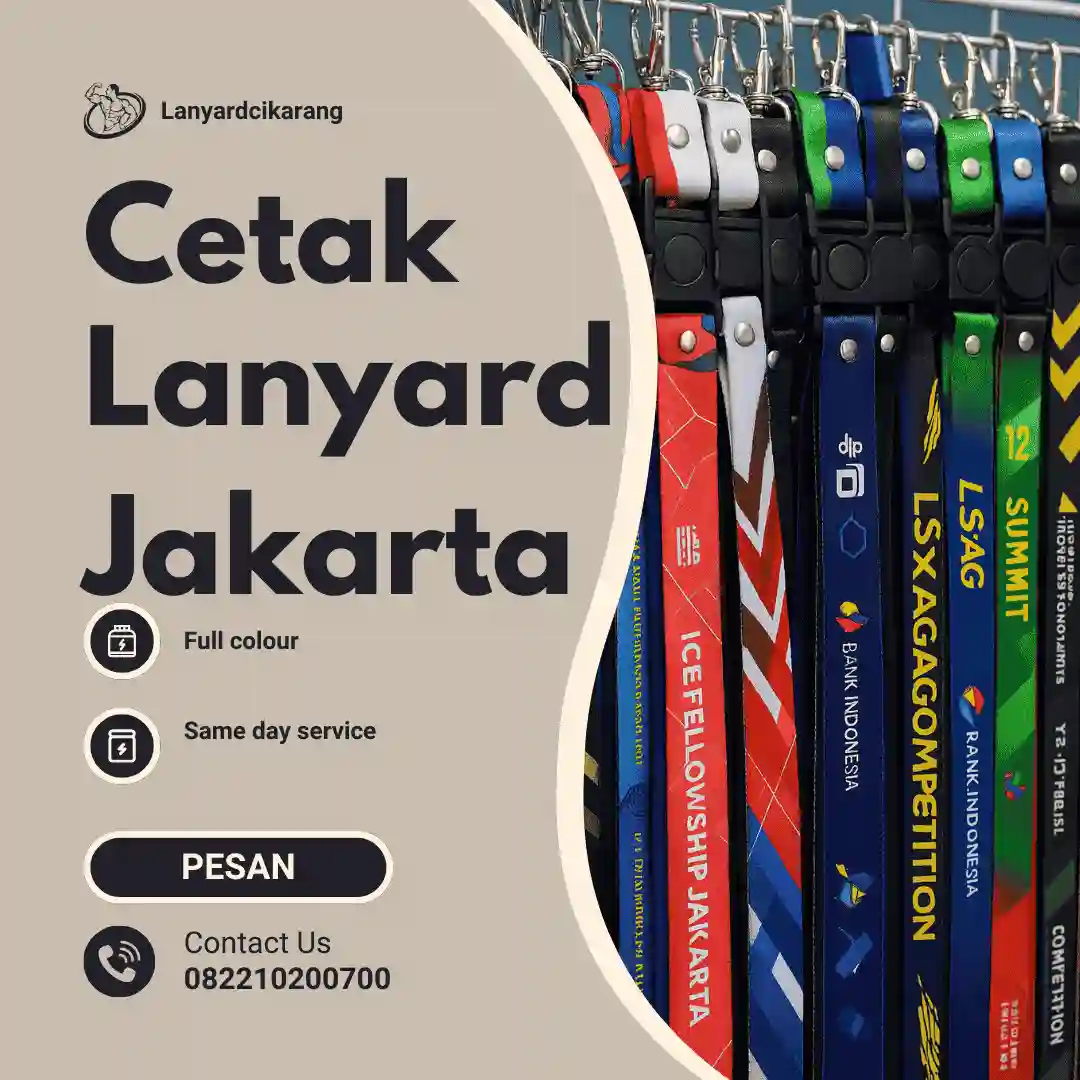Cetak Lanyard Jakarta, Solusi Tali ID Card Custom Berkualitas Tinggi